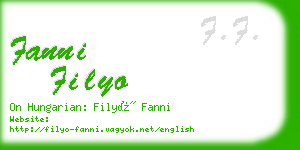 fanni filyo business card